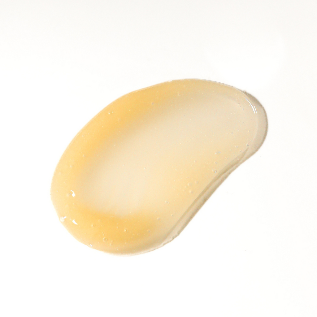 a dash of Aphrodite gentle cleanser, which is a yellow/orange color 
